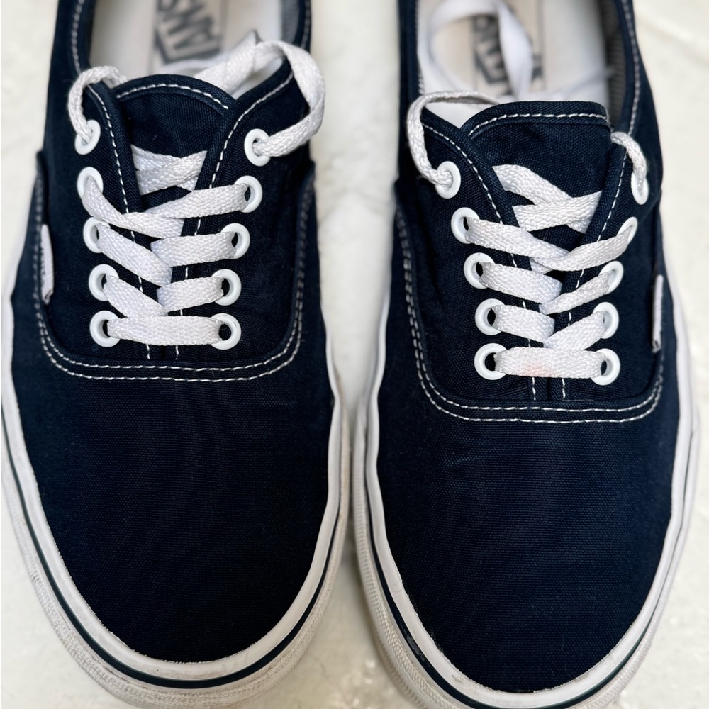 Vans Men's Navy Canvas Sneakers - Picture 6 of 9